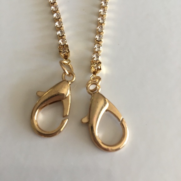 Rhinestone gold Chain mask chain - Picture 5 of 8